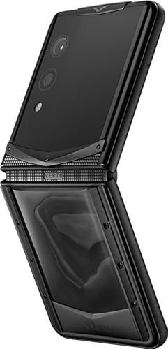 Vertu Quantum Flip Agate Series Android Smartphone,Snapdragon 8 Gen 4,6.9 OLED 120Hz Display,16GB RAM 1TB Storage,Quantum Privacy System,Dual Screen Design,65W Fast Charging(Celestial Dark)