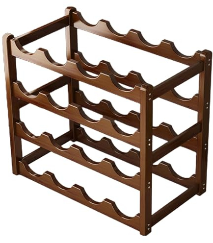 Étagère à vin en bois 43 x 24 x 35 cm pour armoire intérieure | Étagère à | vin multicouche pour rangement de bouteilles de vin robuste pour organiser la cuisine | Porte-bouteilles pratique pour cave à