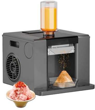 Macchina Portatile per Ghiaccio E Macchina per Bingsu, Facile Da Usare per 60 Kg Al Giorno Di Bingsu E Ghiaccio Tritato per Feste, Perfetta per Casa E Eventi(Gray)