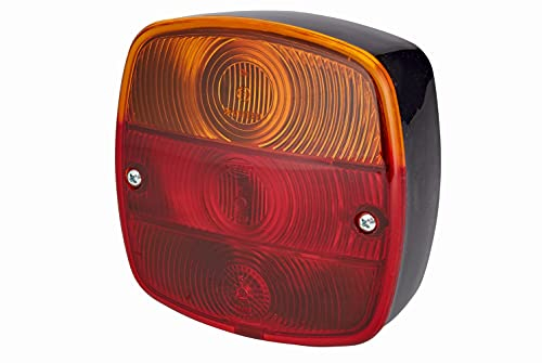 HELLA Rückleuchte - Glühlampe - 12V - Anbau/geschraubt - ECE/nicht SAE - Lichtscheibenfarbe: rot/gelb - Stecker: Schraubkontakt - links/rechts - Menge: 1 - 2SD 002 514-161