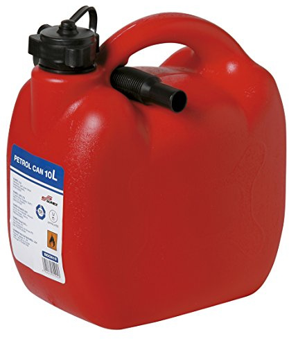 Durable Red Plastic Jerry Fuel Oil Water Petrol Can Container & Funnel (Medium - 10L)