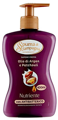 Spuma di Sciampagna: saponecrema Neutral PH Messbereich Flüssigseife mit Bio Argan Öl – 400 Flüssigunzen (400 ml) Flasche mit Cap [Italienische Import]