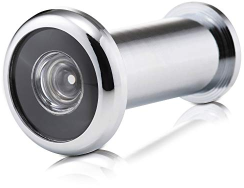 XFORT® Polished Chrome Door Viewer, Wide Angle Door Spy Hole, Security Spy Hole for Front Door, Peep Holes for Doors, Door Peephole, Peep Hole, Door Spyhole, Door Viewers for Safety.