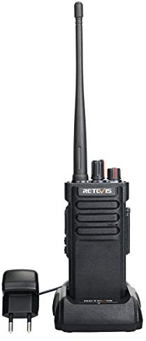 Retevis RT29 Walkie Talkie, 3200 mAh Handfunkgeräte mit Großer Reichweite, Hochleistung,16 Kanäle, CTCSS/DCS, VOX Professionelles Funkgerät (Schwarz, 1 Stück)