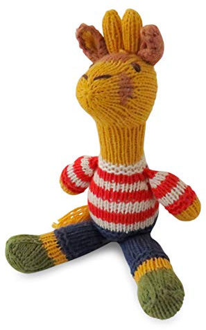 Hand-Knitted Giraffe Plüschtier aus Bio-Baumwolle