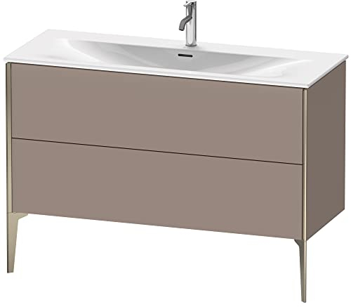 Duravit XViu 4304 Waschtischunterbau stehend, 2 Auszüge, für Waschtisch Viu 234412, 1210x480 mm, Farbe (Front/Korpus): Champagner matt/Basalt matt - XV43040B143