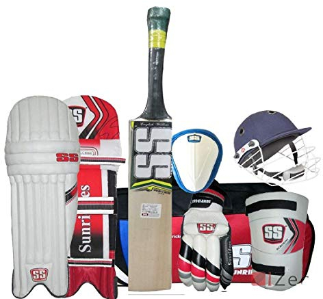 S+S SS Economy Cricket-Set für Herren, mit Wellenmuster, englische Weidenschläger