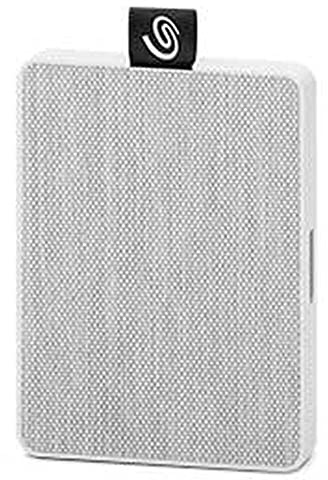 Seagate 500 GB One Touch SSD White - Portable External Solid State Drive for PC and Mac (STJE500402)