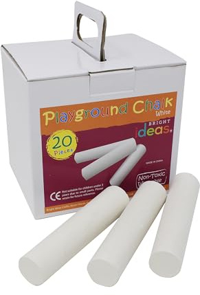 Bright Ideas Giant Playground Chalk, White, 20 chalks, 10cm, BI7984