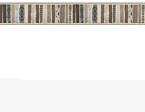Tapetenbordüre, selbstklebend, braun, Wandaufkleber, Bordüre, abnehmbar, wasserdicht, Tapeten-Aufkleber, Dekoration für Wohnzimmer, Badezimmer, Küche, Fliesen, 11 x 300 cm
