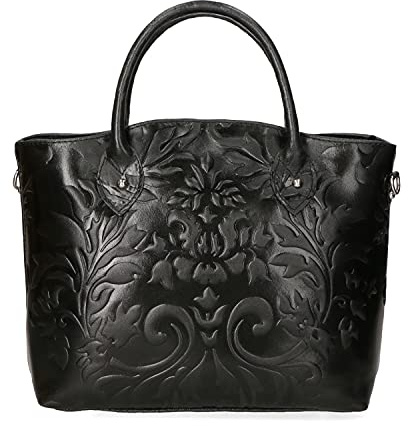Chicca Borse Borsa tote donna borsa a mano in pelle camoscio stampato borsa media italiana