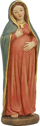 dekoprojekt Krippenfigur Schwangere Maria, rot-blau