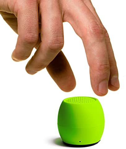 Boompods Zero Mini Bluetooth Lautsprecher - tragbarer Outdoor Lautsprecher, IPX6 Wasserschutz & 5 Std. Akkulaufzeit, Kabelloser Mini Musikbox mit Mikrofon & Selfie-Funktion für Reisen, Kalkgrün