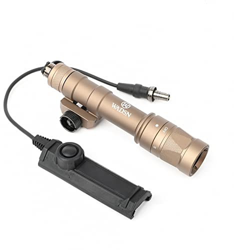 QIRUIMY M600W Strobe Torch with Dual Function Switch,600 Lumens Tactical Strobe Flashlight Scout Light for 20mm Picatinny Rail System (Brown)