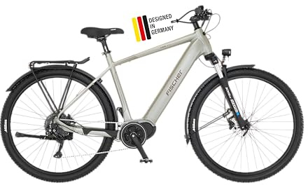 FISCHER E-Bike ATB TERRA 4.0i, Elektrofahrrad für Damen und Herren, RH 55 cm, Mittelmotor 80 Nm, 36 V Akku