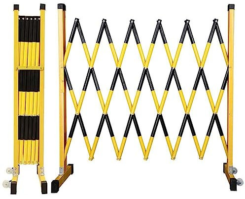 Ausziehbare Barrikade Mit Rollen, Faltbare Industrielle Mobile Sicherheitsabsperrung Flexibles Ausziehbares Sicherheitstor Für Einfahrten Fußgängerabsperrung, Verkehrszaun, Straßensperrung (Farbe : S