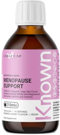 Known Advanced Menopause Support Liquid Bottle - Libifem® & Vollagen® - Supports Menopause Symptoms - Natural Orange & Honey Flavour - 14 Servings