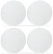 Baudelun 5 Inch White Metal Ceiling Blank-Up Cover, Holes are Spaced 2.75 Inches, Cover 3-1/2 Inch Round/Octagon Box Openings in Ceilings or Walls, 4 Pack (5-Inch, For 3-1/2 inch Electrical Box)