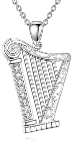 ONEFINITY Chaîne musicale pour femme en argent sterling 925 Pendentif note de musique Collier piano Bijoux de musique, taille unique, Argent sterling, Pas de gemme