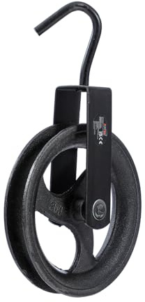 KATSU Tools Carrucola Gin 200mm con Gancio Girevole, Rullo per Ponteggi e Coperture 182126