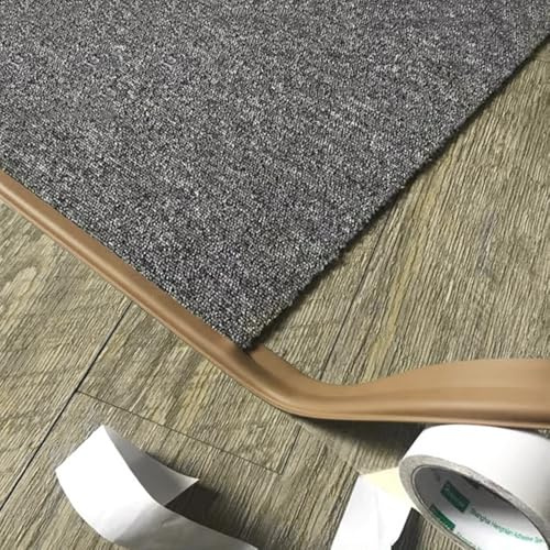 BGBZHMMEE Selbstklebend PVC Übergangsleiste Höhenausgleich 8mm Übergangsprofil, Zuschneidbar Teppichkantenleiste, Von Fliesen Zu Teppichboden(Brown,2m(6.6ft))