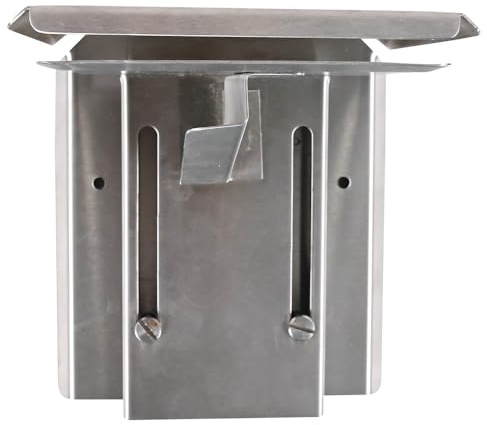 1 Stück Hygostar Spender für Flowpacks | Edelstahl, grau, L: 13,5cm, B: 14,5cm, H: 16cm, Flowpackspender, Desinfektionstücher, Hygienetücher, Tücherspender