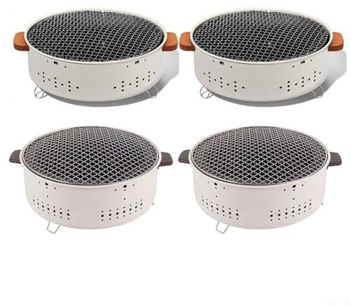 Parrilla portátil de acero inoxidable con características de seguridad, perfecta para disfrutar de comidas a la parrilla en cualquier lugar (C)