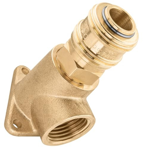 Poppstar Wanddose Druckluftverteiler für Wandmontage (Anschluss IG G 1/2 (18,7mm) mit Schnellkupplung NW 7,2)