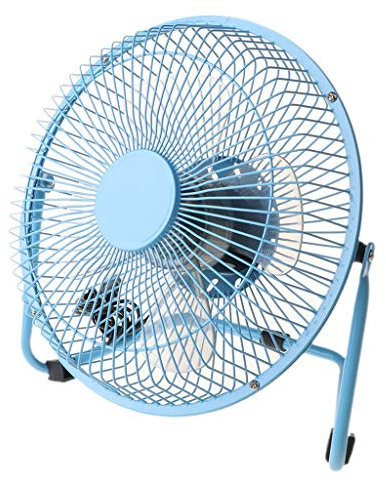 Wayfadacc Ventilador de escritorio portátil alimentado por USB, de metal, silencioso, para oficina, hogar, coche, mesa de viaje, ventilador portátil para exteriores, 8 pulgadas