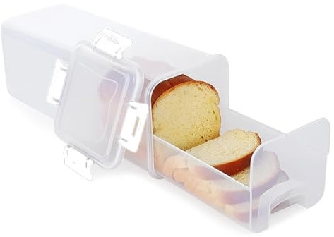 UALXPAO Contenedor For Pan, Panera Hermética Transparente con Tapa, Soporte For Pan De Sándwich For Pan Casero, Protector De Pan Alto For Cocina para Cocina, Armarios(Color 2)
