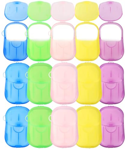 CXRYLZ-FUR 15 Cajas 750 Hojas de Jabón, Papel de Jabón Mini PortáTiles Desechables, Portátil Cajas de Limpieza Jabones para Viajes Camping Lavado de Manos Acampar