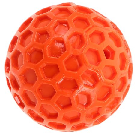 COLLBATH Pelota para Mascotas Parlante de Juguete para Perros Diseño de Panal Resistente Morder para Cachorros y Razas Pequeñas Uso Interiores y Exteriores