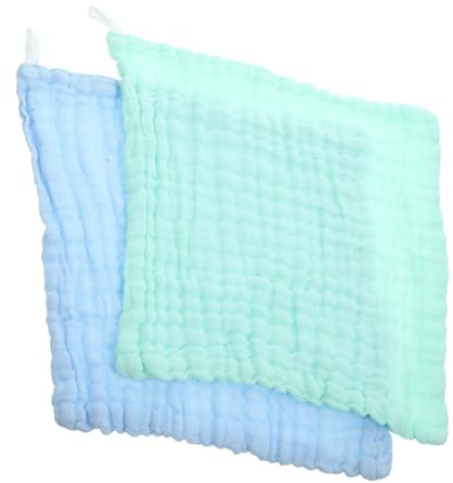 GALPADA Débarbouillettes Absorbantes en Coton Doux Serviettes Lavables et Délicates Lot de 2 pour Bébé pour Garçon et Fille au Quotidien