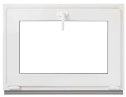 Framex Fenêtre de cave - Fenêtre Basculante - Blanc - 60 x 45 cm - Double Vitrage de 32 mm (4/24/4) - Petite fenêtre (l x H) (600 x 450 mm) - Fonction Basculante