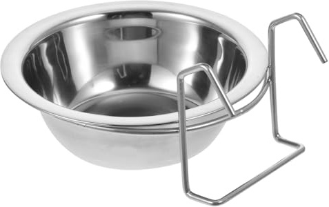 ARTSEWPLY Mangeoire Oiseaux INOX Résistante avec Crochet Bol Nourriture Perroquet Clip Amovible Distributeur Alimentaire pour Petits Animaux Cage
