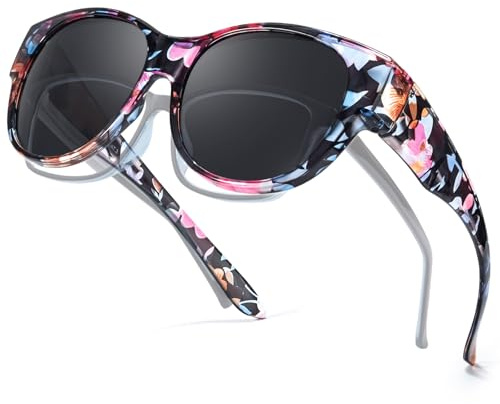 Myiaur Over Glasses Sunglasses for Women Polarised UV400 Protection | Trendy TR90 Lightweight Frame, for Driving & Outdoor Glare Reduction