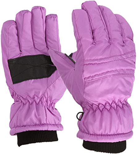 Guanti da sci per bambini, caldi, invernali, guanti antivento per bambini, guanti da sci e snowboard impermeabili con polsini regolabili per moto e sport