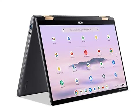 acer Chromebook Plus Spin 714 Laptop con Google AI, pantalla táctil WUXGA de 14 pulgadas, Intel Core Ultra 5 115U, 8GB LPDDR5 RAM, 512GB SSD, teclado retroiluminado, Thunderbolt 4, Chrome OS