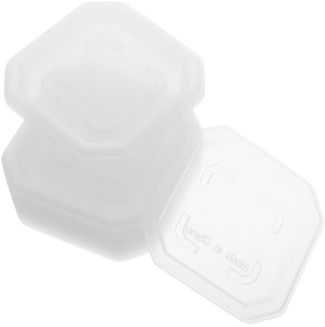 TOYANDONA 30 Sottovasi Quadrati Semitrasparenti in Plastica per Piante da Interno ed Esterno, Piattini Resistenti per Vasi Piccoli da 3 Pollici, Vassoi per Fioriere da Giardino e