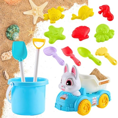 Kid Beach Toys | Sandbox Building Kit With Molds, Bucket & Shovels,Sandbox Toys for Kids - for Boys Girls Children Teens Adult for Beach Backyard School Nursery Kindergarten Home Birthday New Year