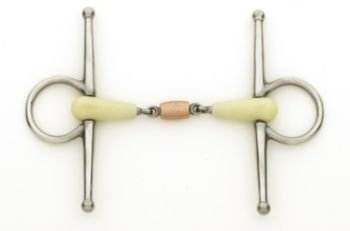 Happy Mouth Knebeltrense, Kupferrolle, Edelstahl, Größe: 5