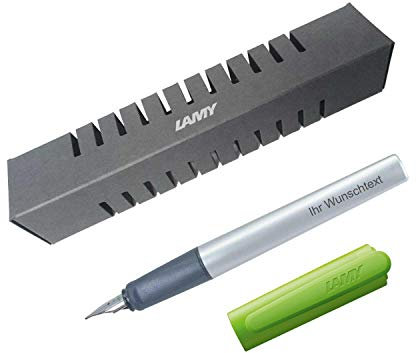Lamy Füllfederhalter nexx Modell 86, Farbe lime (grün), Feder F, inkl. Laser-Gravur