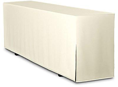 TexDeko Biertischhusse für Heurigentisch Hussen 200cm Länge Premium (nur Tisch) (Creme, Tischbreite 50cm)
