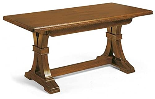 Mar.c.a. Design - Table Salle à Manger carrée Extensible Bois Massif 100-200 cm Table Bois Noyer Style Arte povera Made in Italy