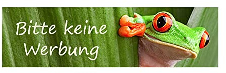 banjado® Keine Werbung Aufkleber Briefkasten/Aufkleber Keine Werbung wetterfest & UV-beständig/Sticker keine Werbung mit Motiv/Keine Werbung Aufkleber lustig