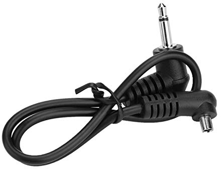 Annadue Blitz Kabel Blitz Synchronisation Kabel Blitz PC Synchronisation Kabel 3,5mm Klinkenstecker, mit Schraubverschluss Zum Männlichen Blitz PC, Schwarz