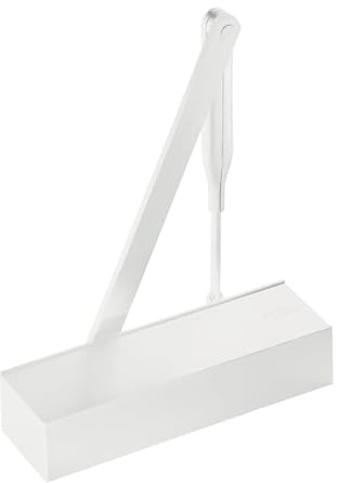 Obentürschließer TS 72 RAL 9016 Weiß – Türschließer EN 2-4 für Innen- & Außentüren, einstellbare Schließgeschwindigkeit & Endschlag, inkl. Gestänge, DIN links/rechts, robust Stahl