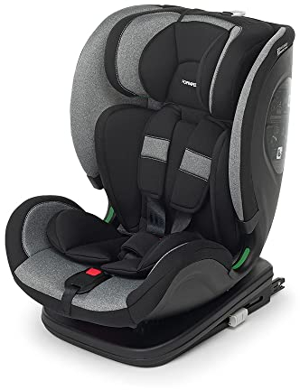 Foppapedretti Seggiolino Auto Reklino I-Size, per bambini da 76 a 150 cm di altezza, 15mesi-12 anni, conforme ECE R129, Fissaggio Dualfix (Isofix e non), Safe Body Protection, Comfort Kid Pad, Carbon