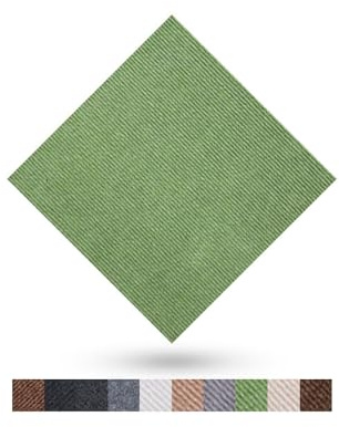 Hiseng Teppichfliesen Selbstklebend 30x30cm - 10/20/30 Stück Teppichfliesen Selbstliegend Rutschfeste Strapazierfähig Teppich Bodenbelag für Büro Wohnzimmer Schlafzimmer (30 Stück,Grün)
