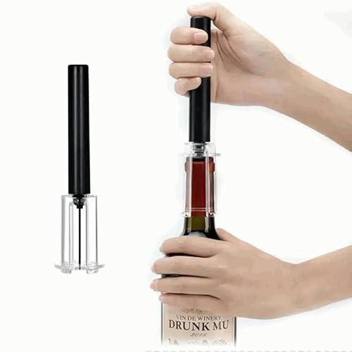 CHEFZOCO Abridor de Vino Aire Comprimido Presión, Sacacorchos de aire comprimido, Sacacorchos de bomba de aire, Descorchador de aire, Abrebotellas Vino, Mango de plástico, Uso domestico y profesional